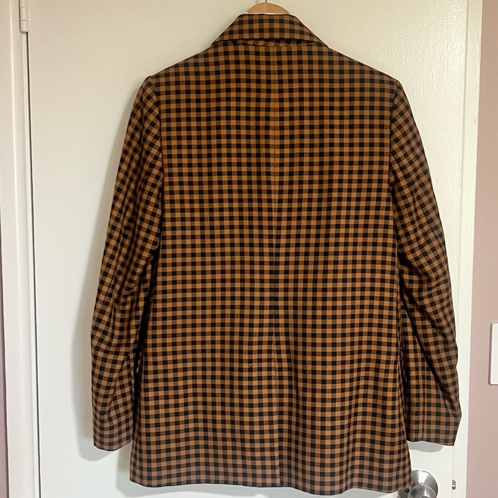 NWOT Free People Ashby Gingham Checkered Blazer - Picture 9 of 13